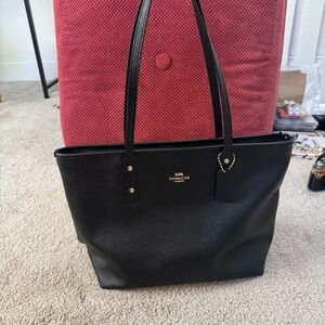 Coach City Zip Top Tote Bag Leather Black F58846